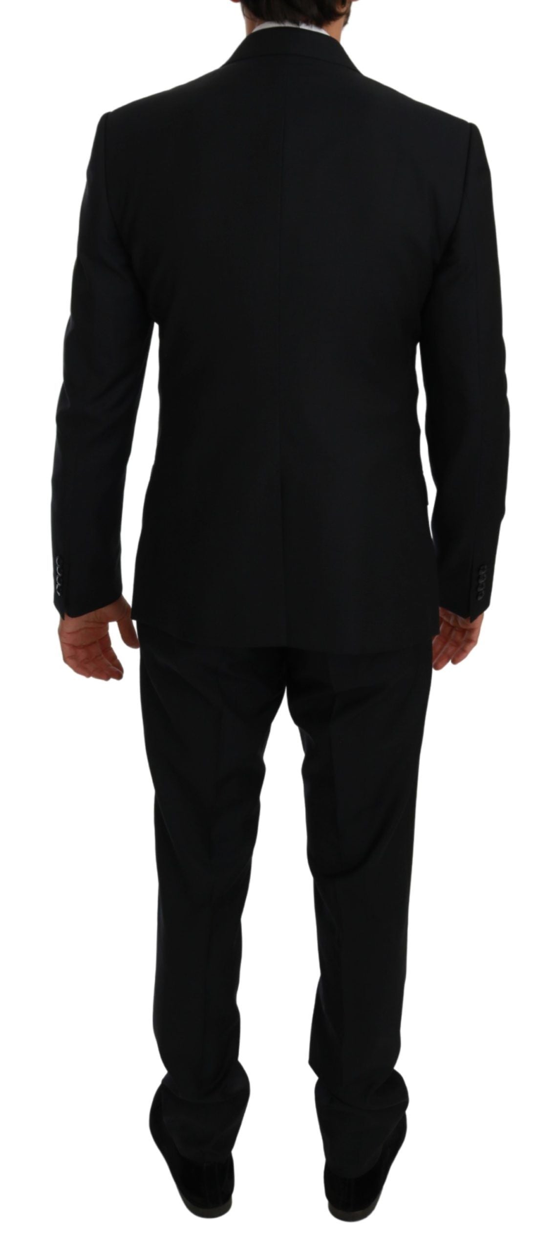 Dolce & Gabbana Elegant Slim Fit Three-Piece Dark Blue Suit