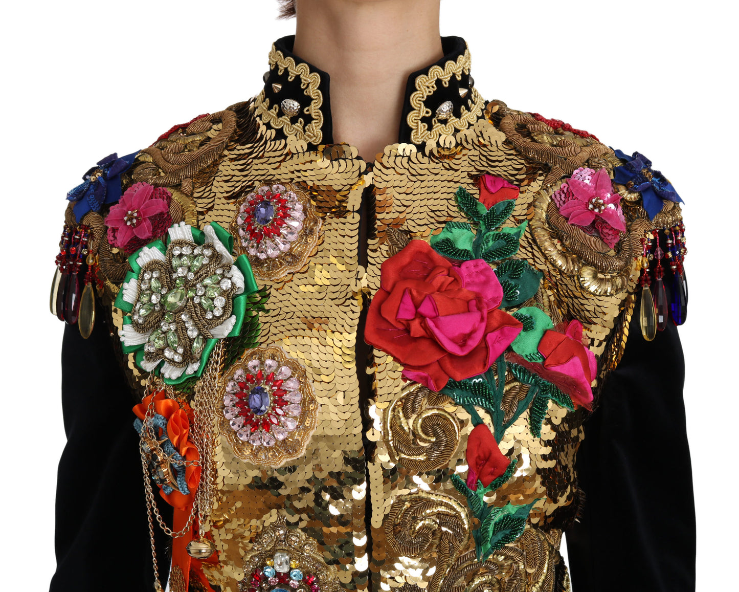 Dolce & Gabbana Enchanted Sicily Velvet Sequined Jacket