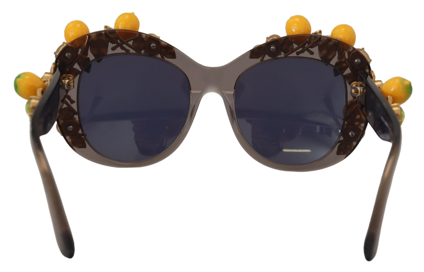 Dolce & Gabbana Gray Acetate Crystals Lemon Applique DG4283B Sunglasses