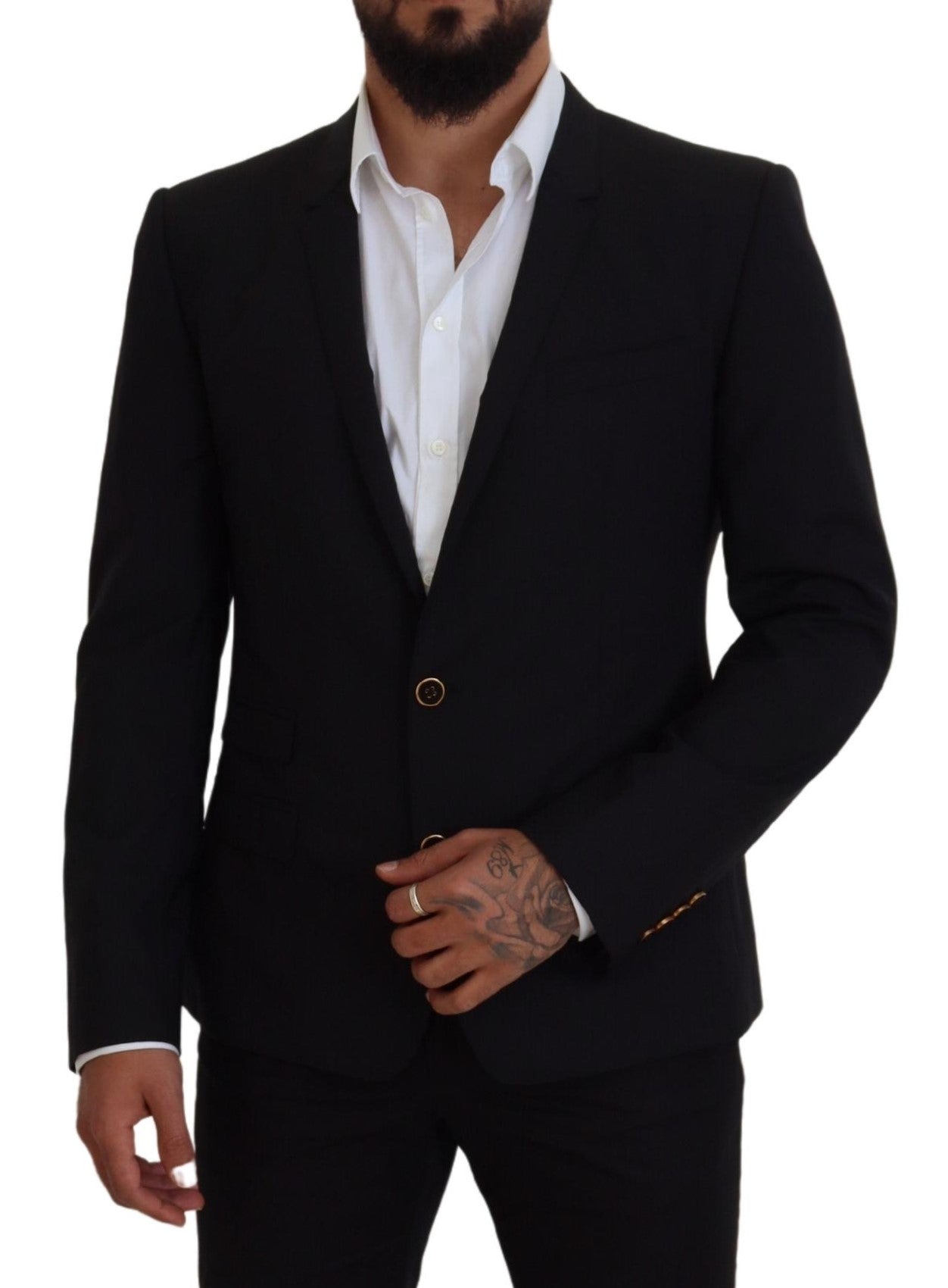 Dolce & Gabbana Elegant Black Formal Wool Blend Blazer