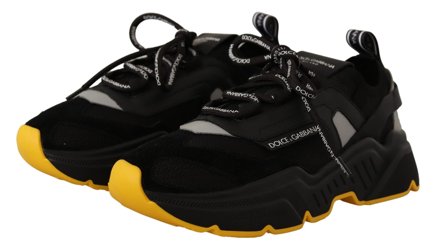 Dolce & Gabbana Elegant Daymaster Casual Sneakers - Black/Yellow