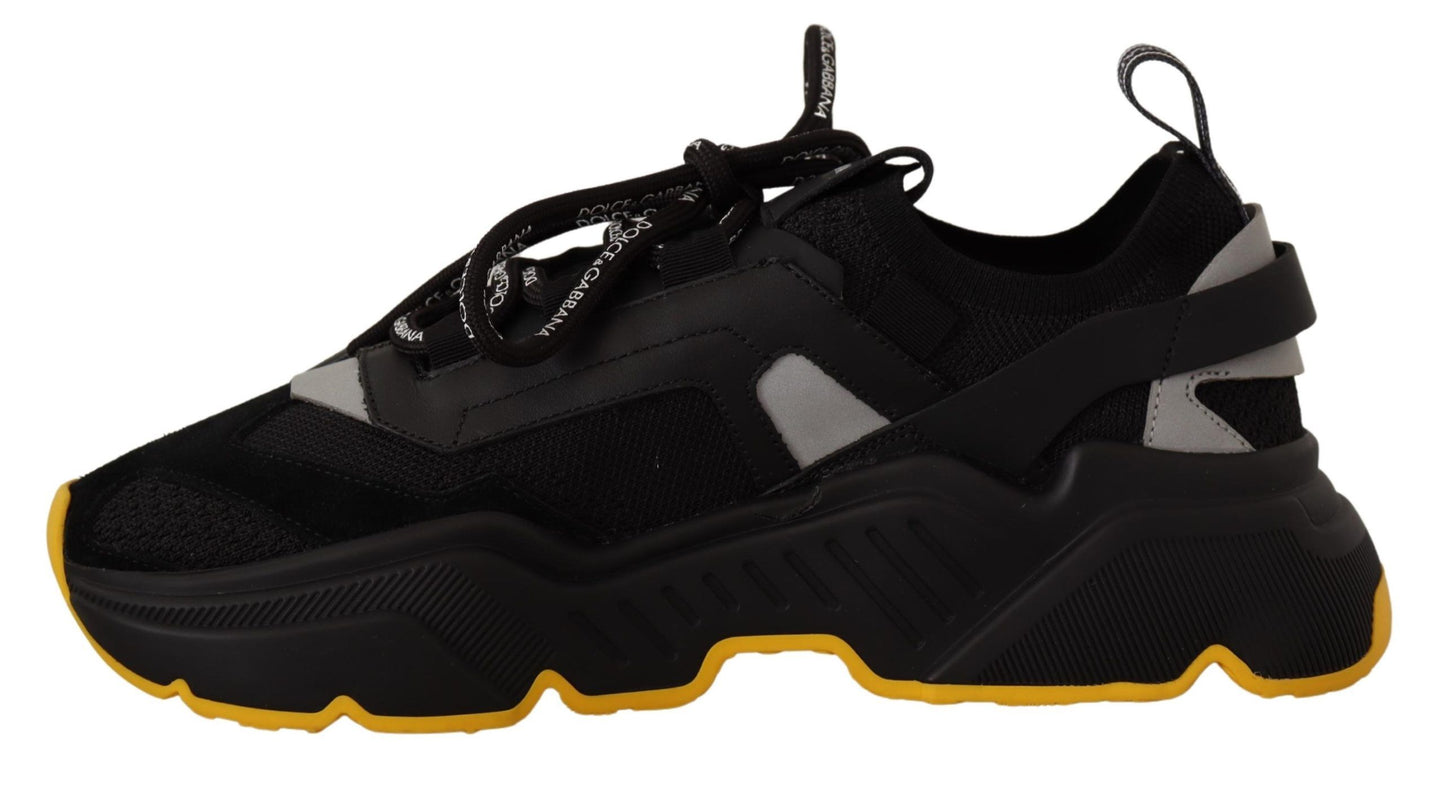 Dolce & Gabbana Elegant Daymaster Casual Sneakers - Black/Yellow