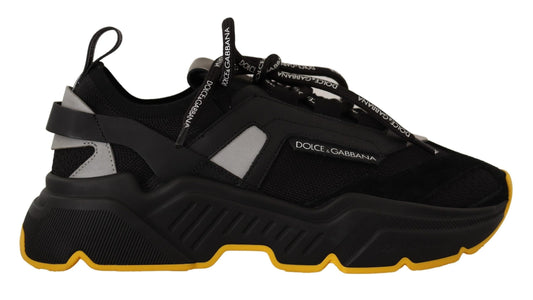 Dolce & Gabbana Elegant Daymaster Casual Sneakers - Black/Yellow