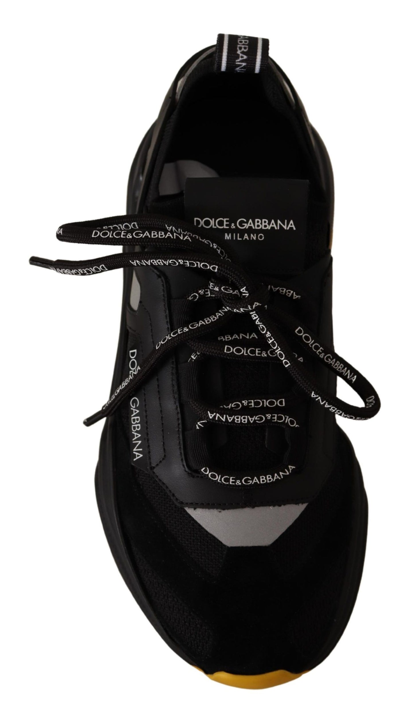 Dolce & Gabbana Elegant Daymaster Casual Sneakers - Black/Yellow