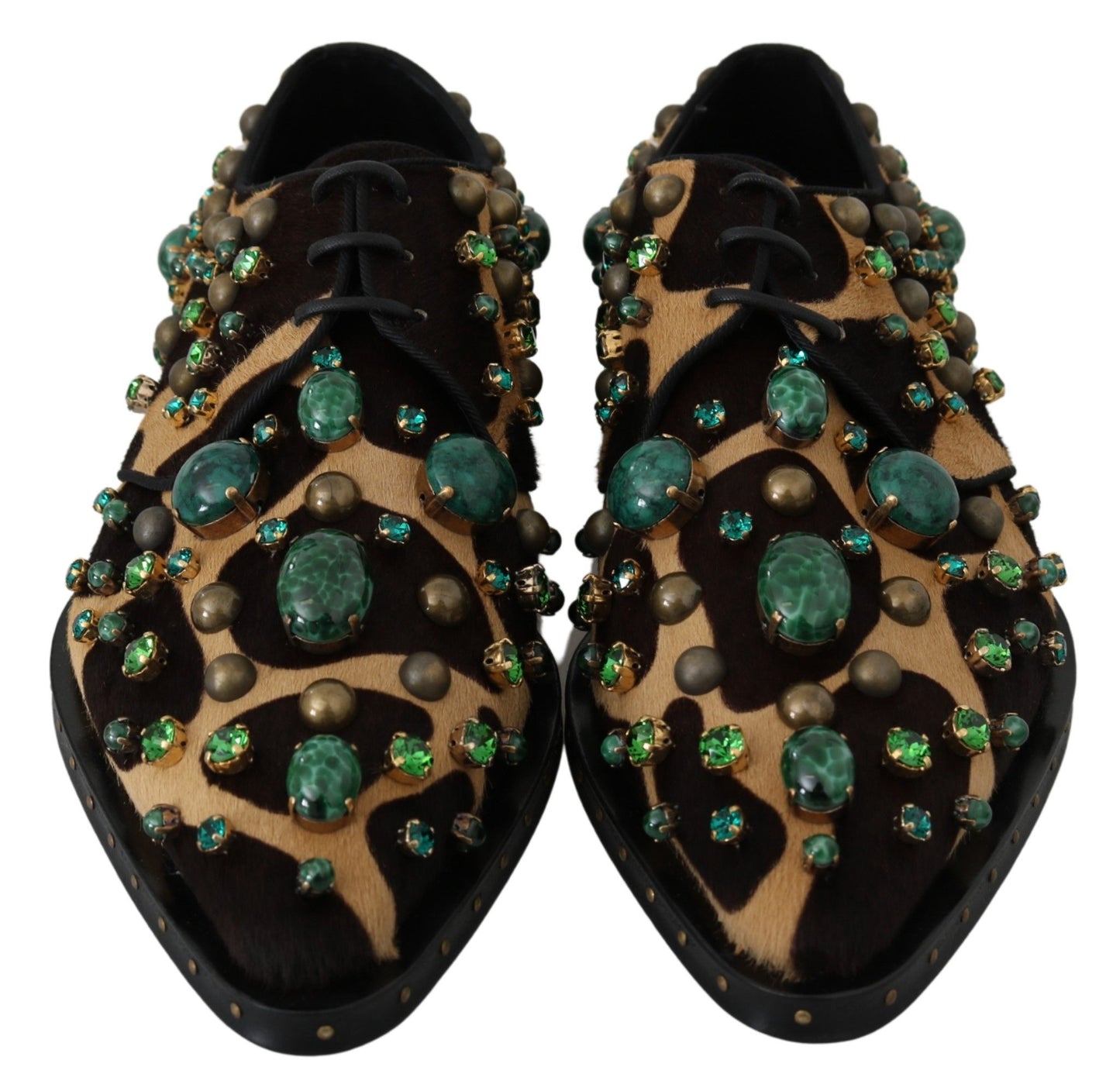 Dolce & Gabbana Elegant Giraffe Pattern Dress Shoes