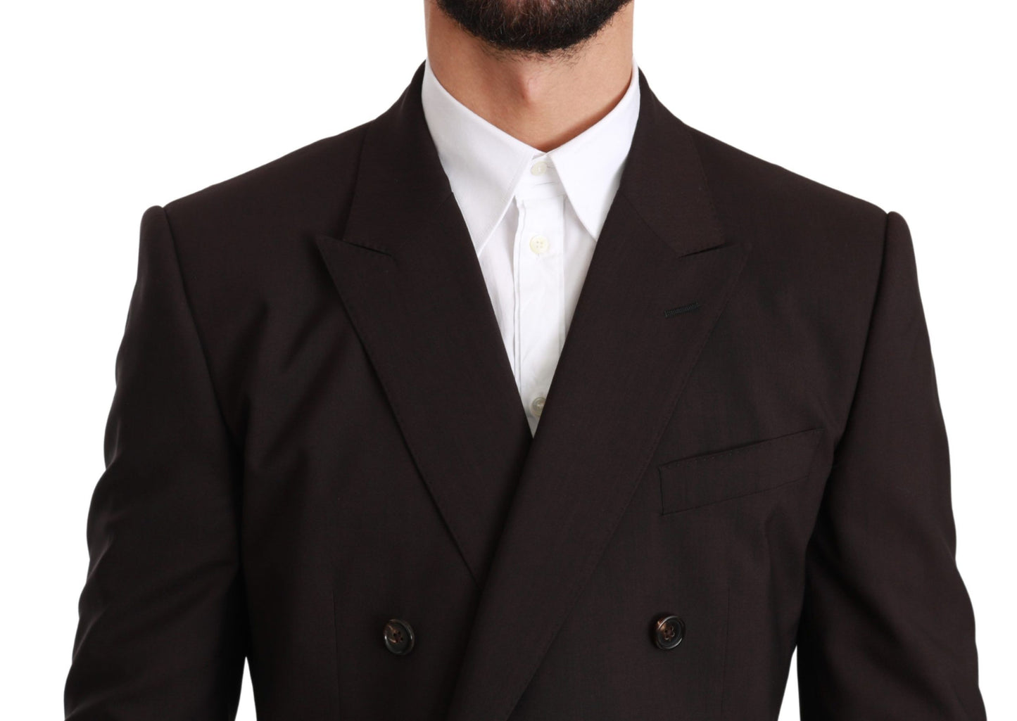 Dolce & Gabbana Elegant Brown Wool-Silk Men's Suit