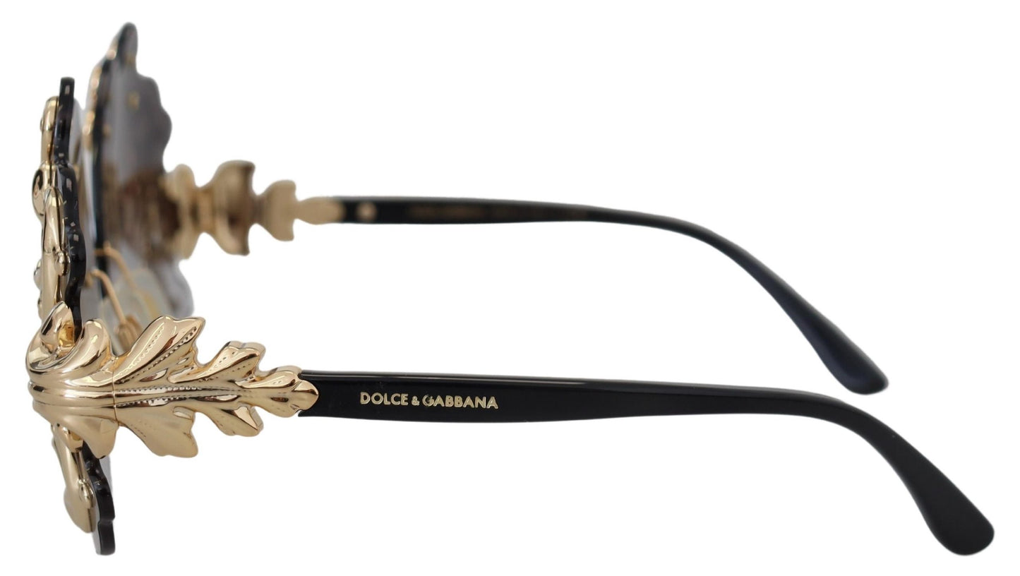 Dolce & Gabbana Elegant Gold-Toned Baroque Women's Sunglasses