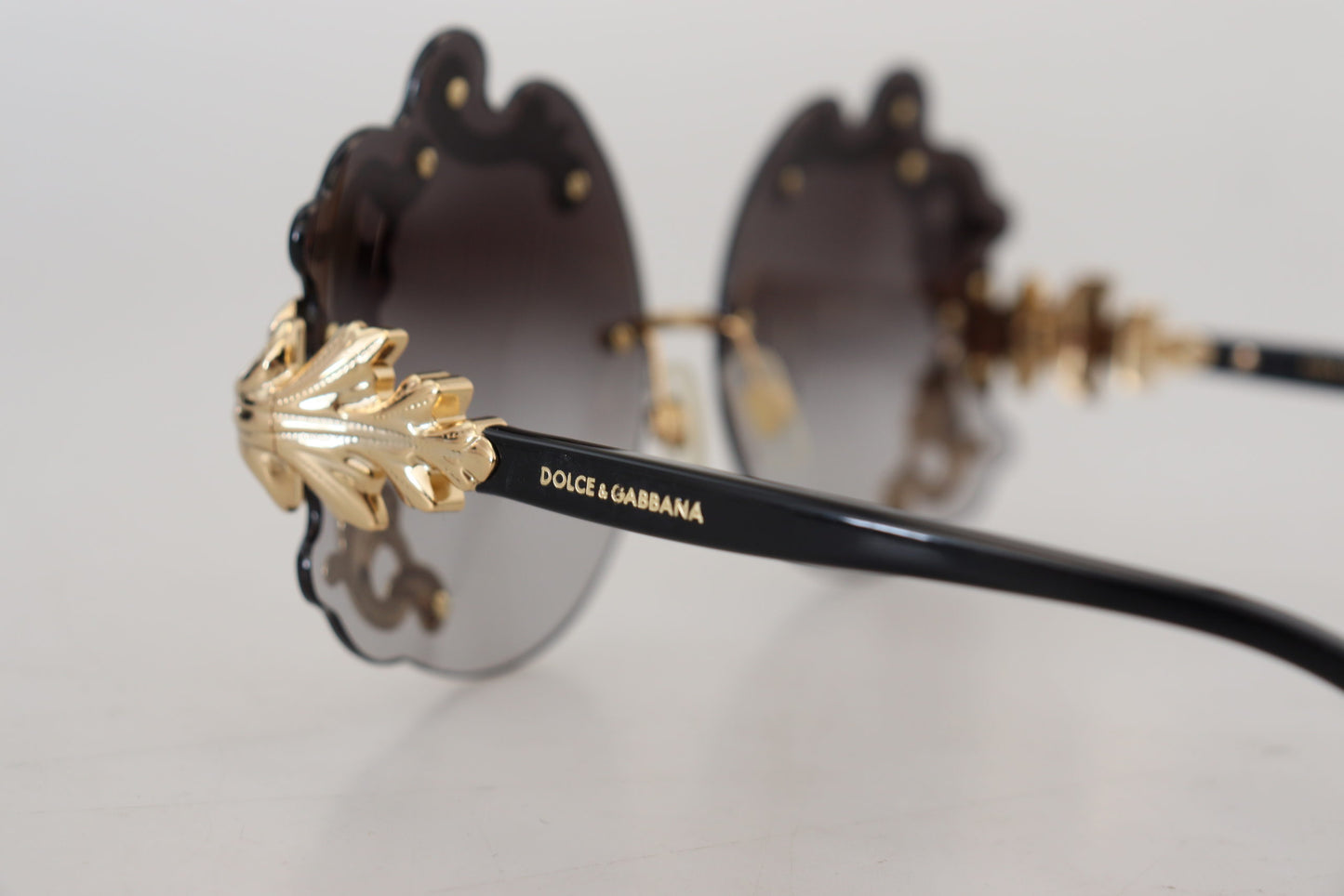 Dolce & Gabbana Elegant Gold-Toned Baroque Women's Sunglasses