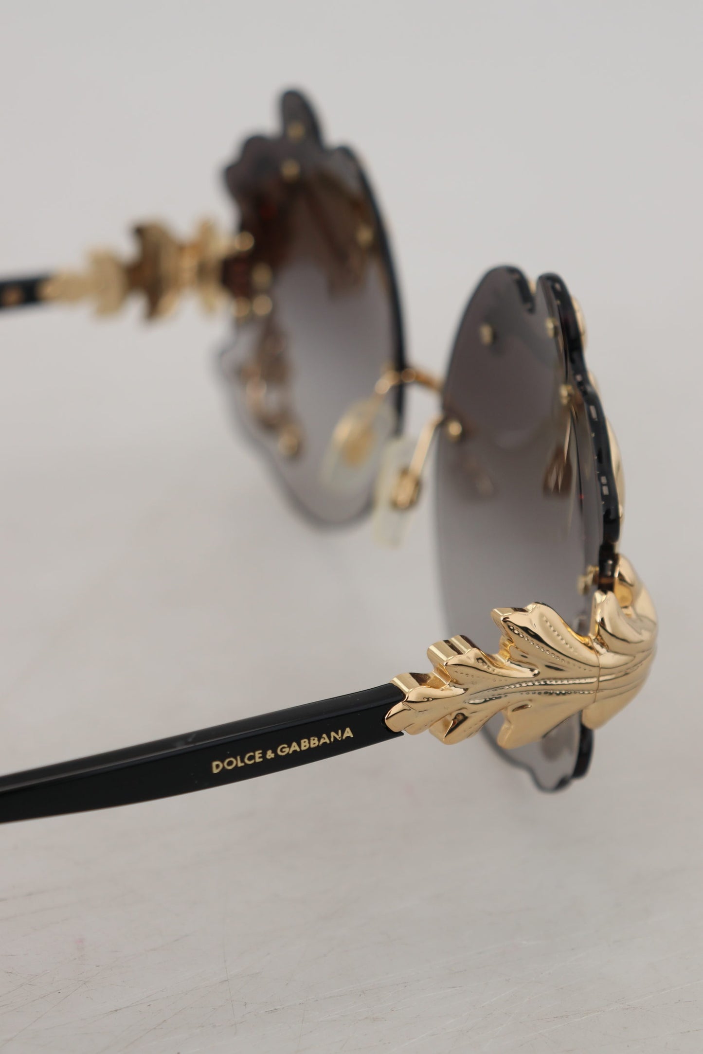 Dolce & Gabbana Elegant Gold-Toned Baroque Women's Sunglasses