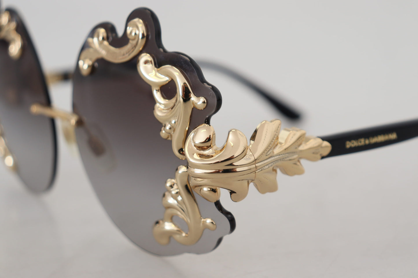 Dolce & Gabbana Elegant Gold-Toned Baroque Women's Sunglasses