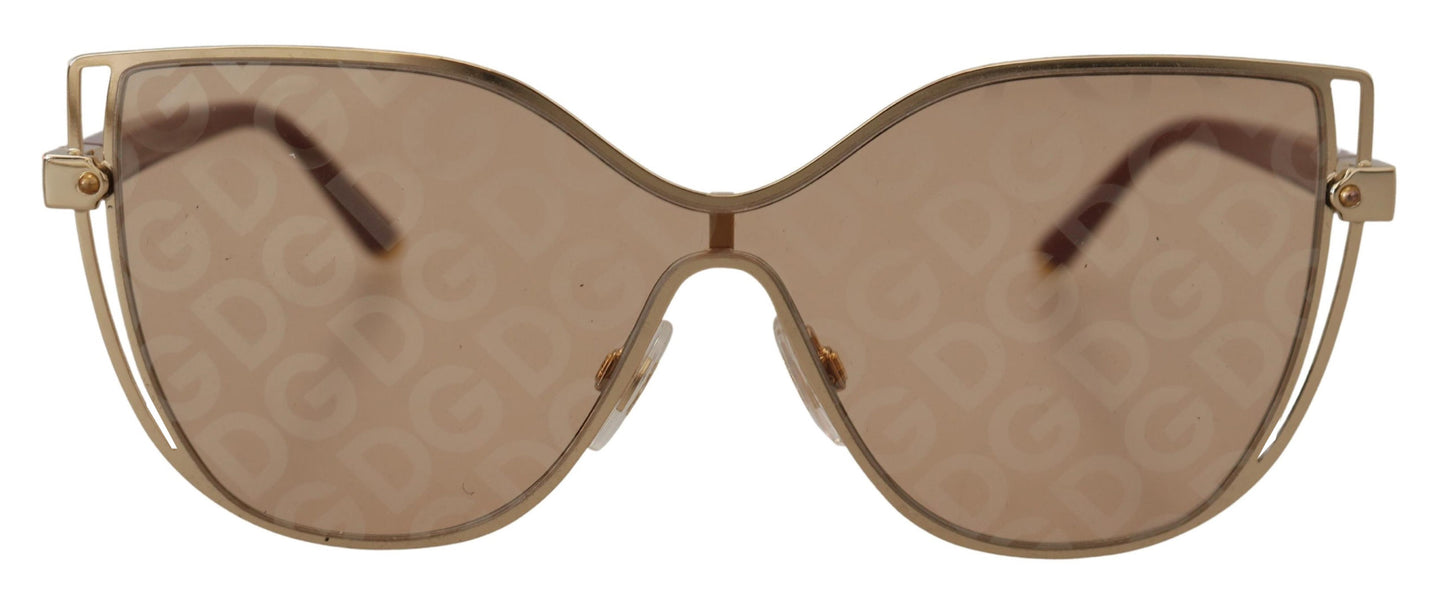 Dolce & Gabbana Elegant Gold-Toned UV Protective Sunglasses