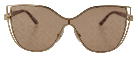 Dolce & Gabbana Elegant Gold-Toned UV Protective Sunglasses