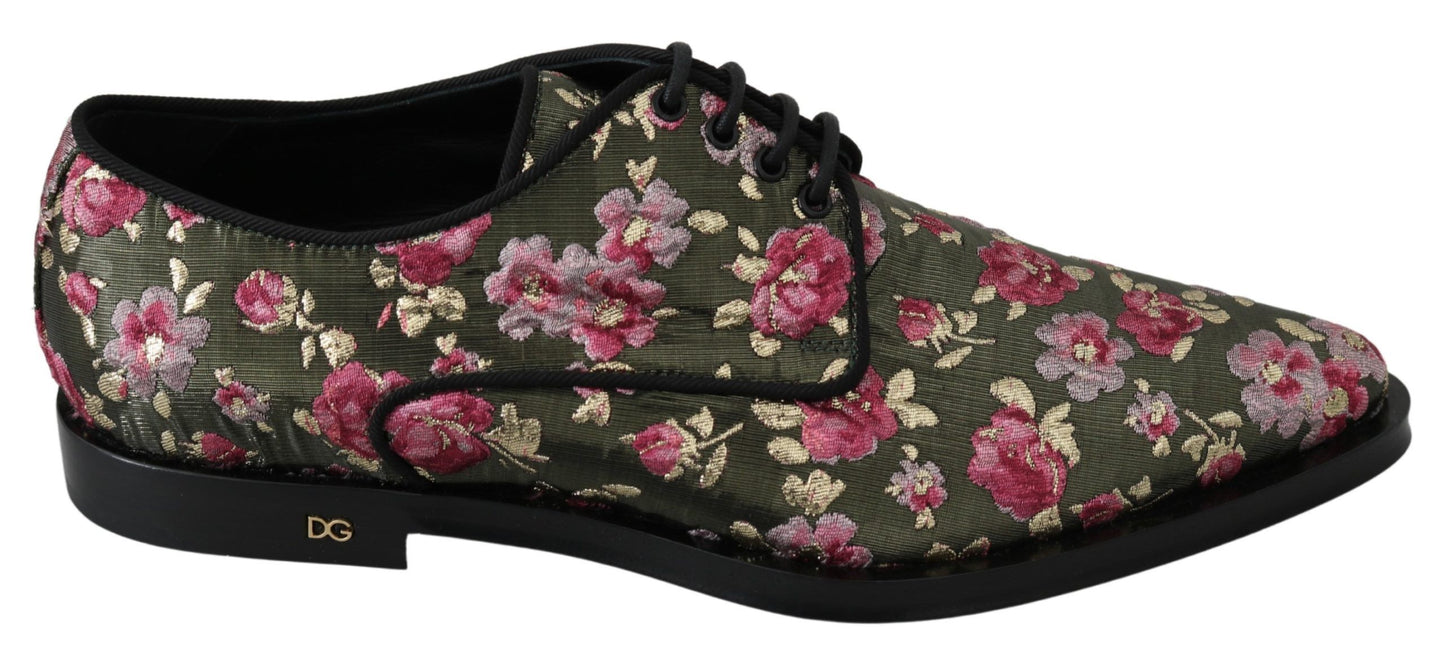 Dolce & Gabbana Floral Elegance Jacquard Flat Shoes