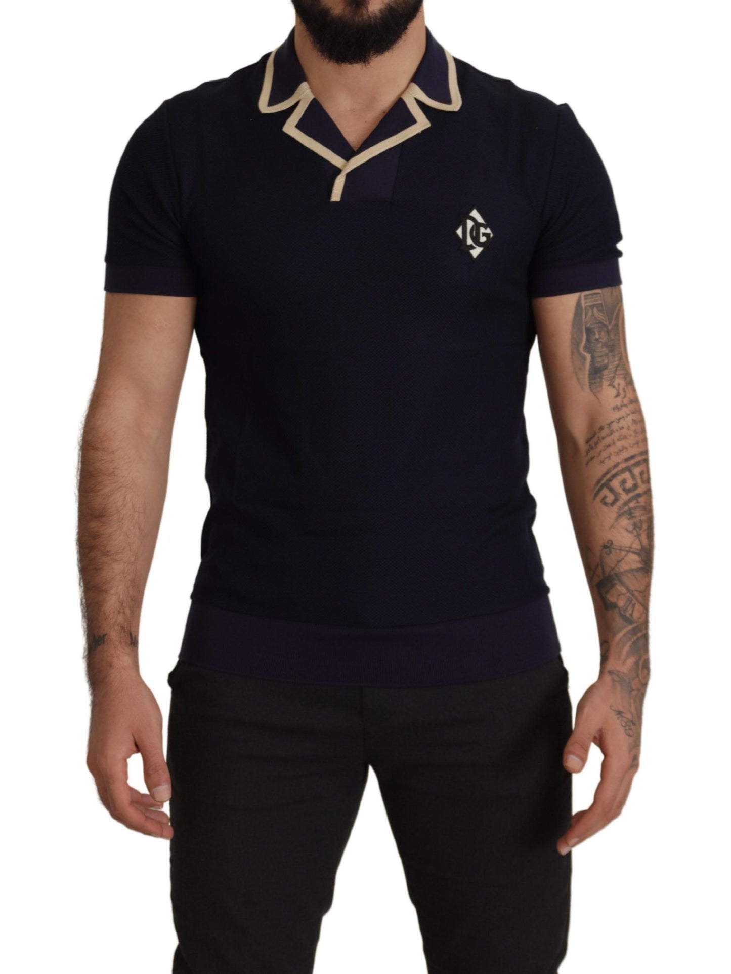 Dolce & Gabbana Elegant Silk-Blend Polo T-Shirt