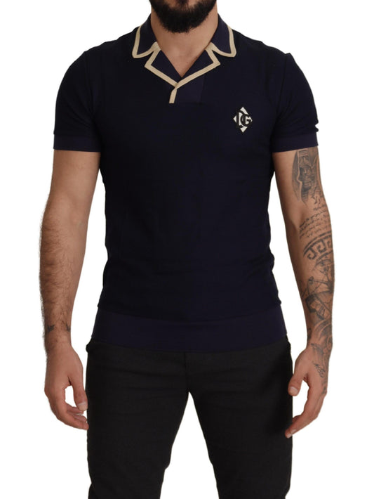 Dolce & Gabbana Elegant Silk-Blend Polo T-Shirt