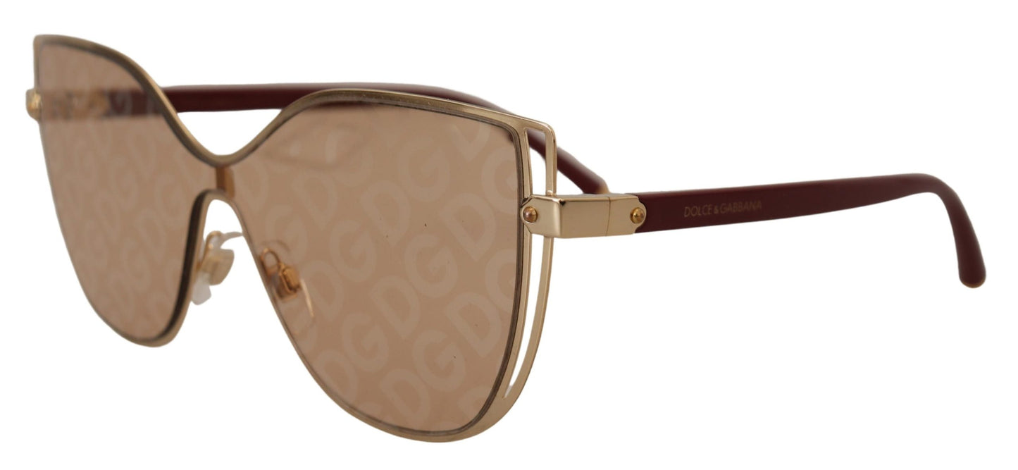 Dolce & Gabbana Elegant Gold-Toned UV Protective Sunglasses