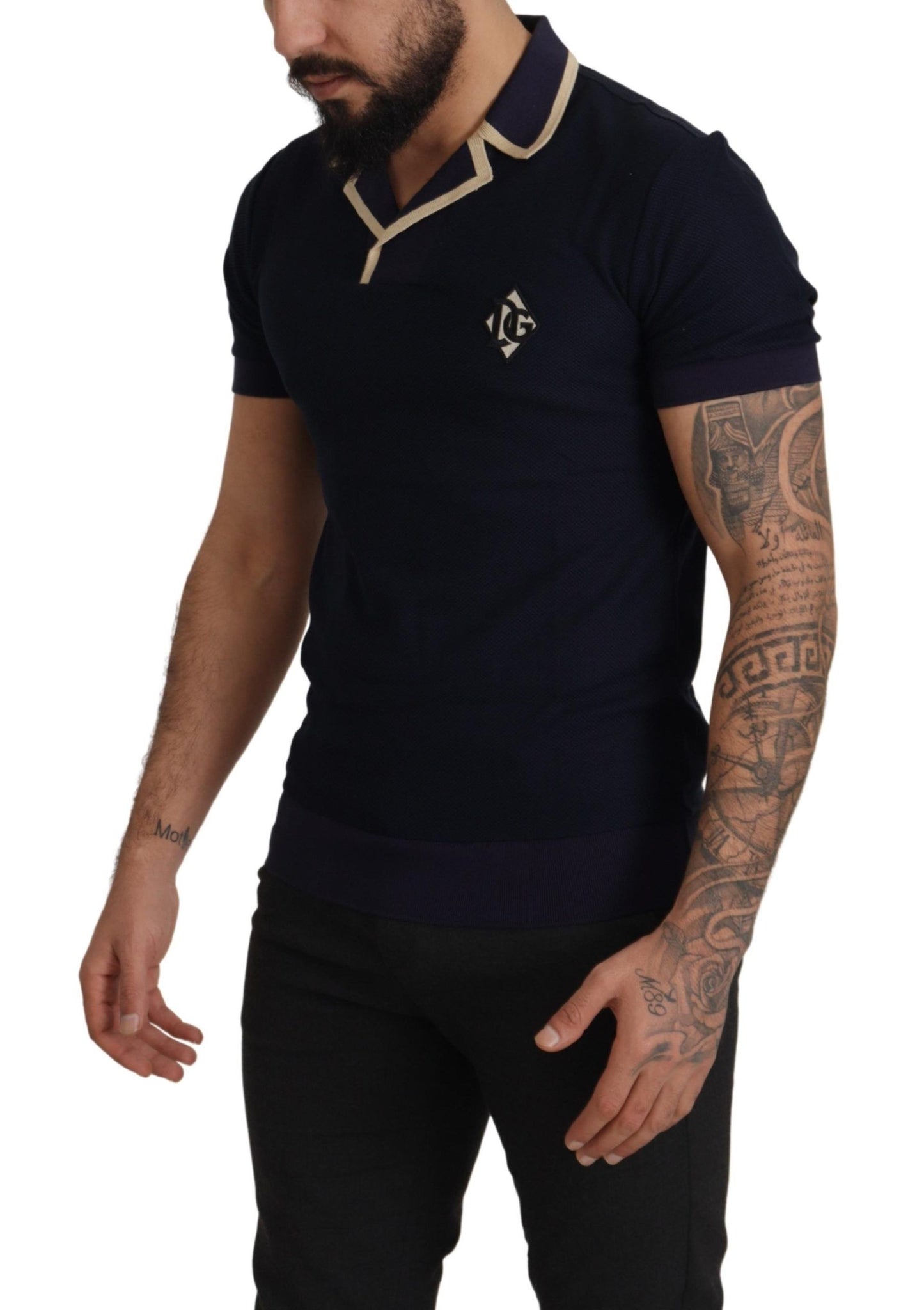 Dolce & Gabbana Elegant Silk-Blend Polo T-Shirt