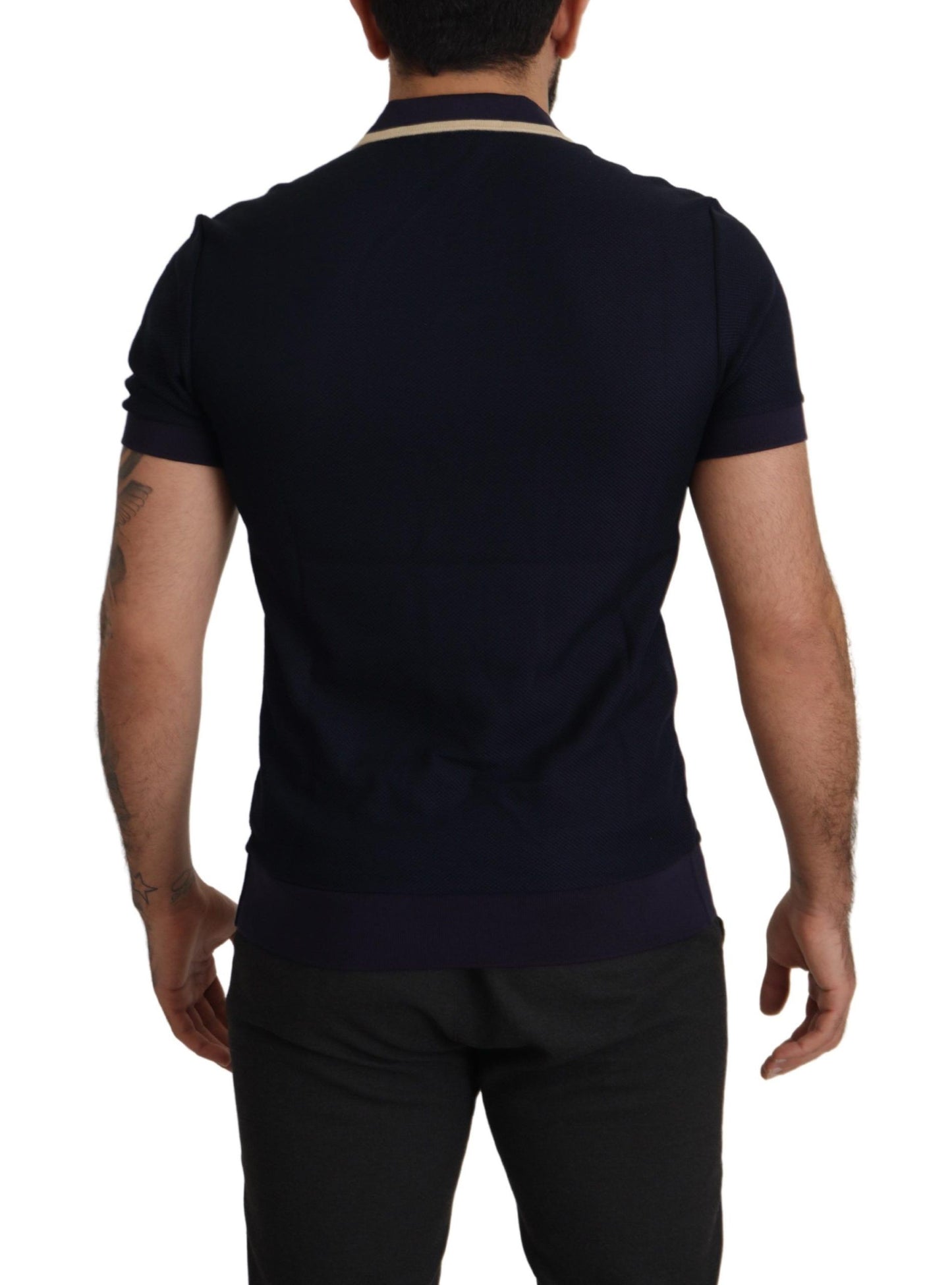 Dolce & Gabbana Elegant Silk-Blend Polo T-Shirt