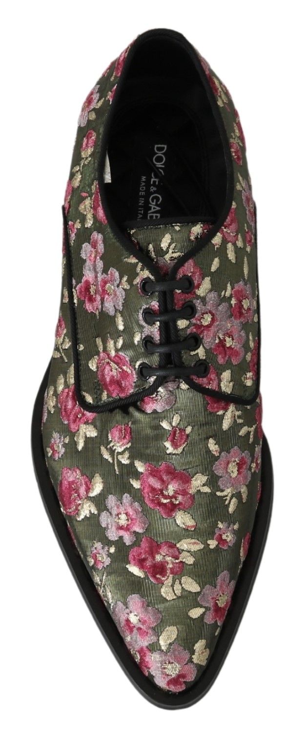 Dolce & Gabbana Floral Elegance Jacquard Flat Shoes