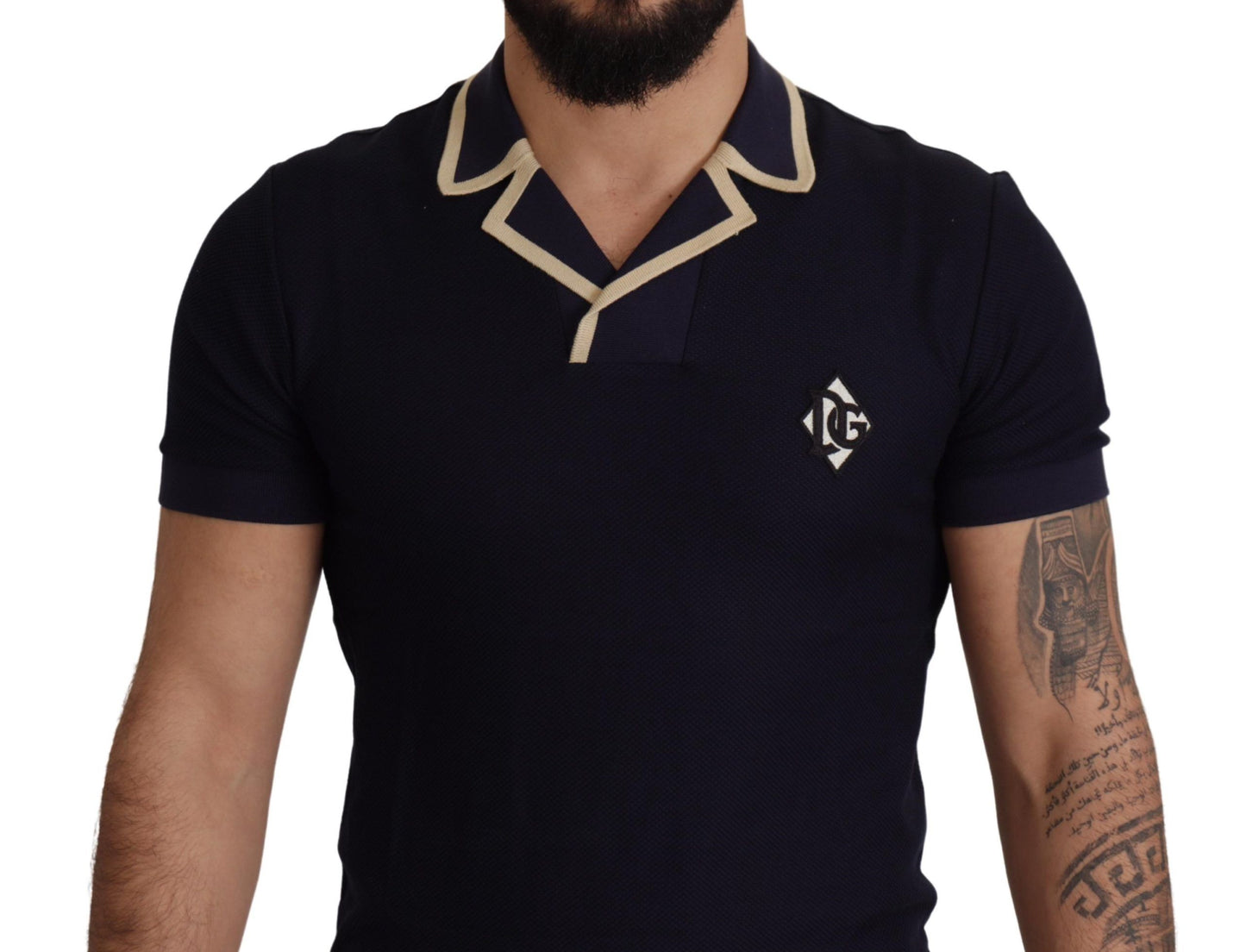 Dolce & Gabbana Elegant Silk-Blend Polo T-Shirt