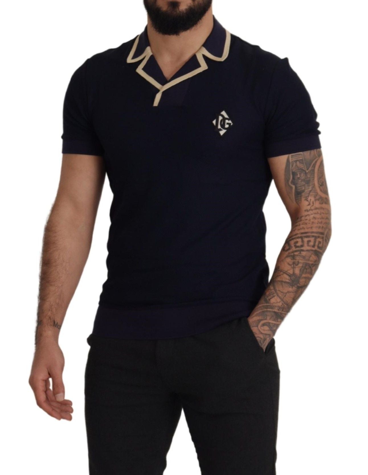 Dolce & Gabbana Elegant Silk-Blend Polo T-Shirt