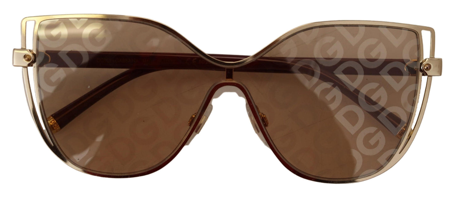 Dolce & Gabbana Elegant Gold-Toned UV Protective Sunglasses