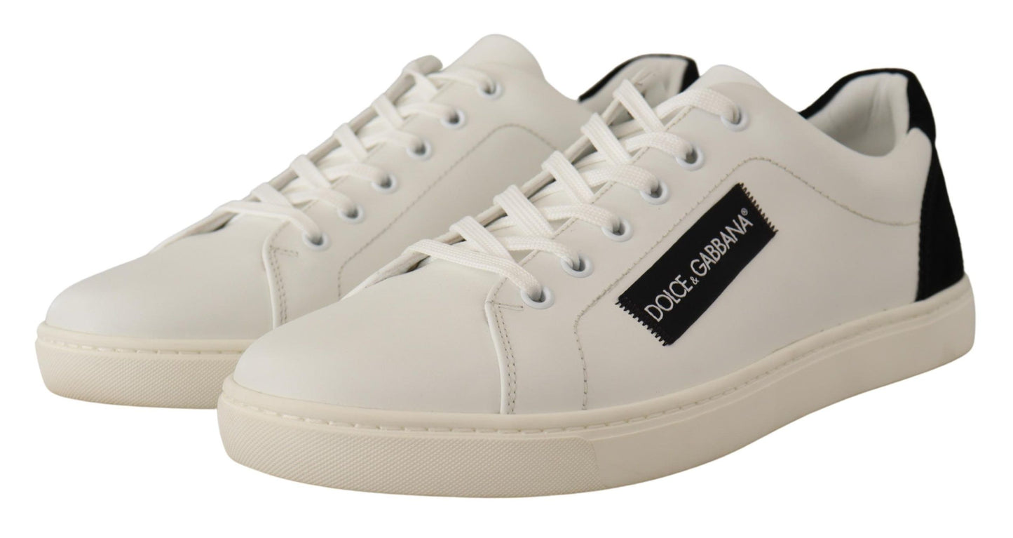 Dolce & Gabbana Elegant Monochrome Leather Sneakers