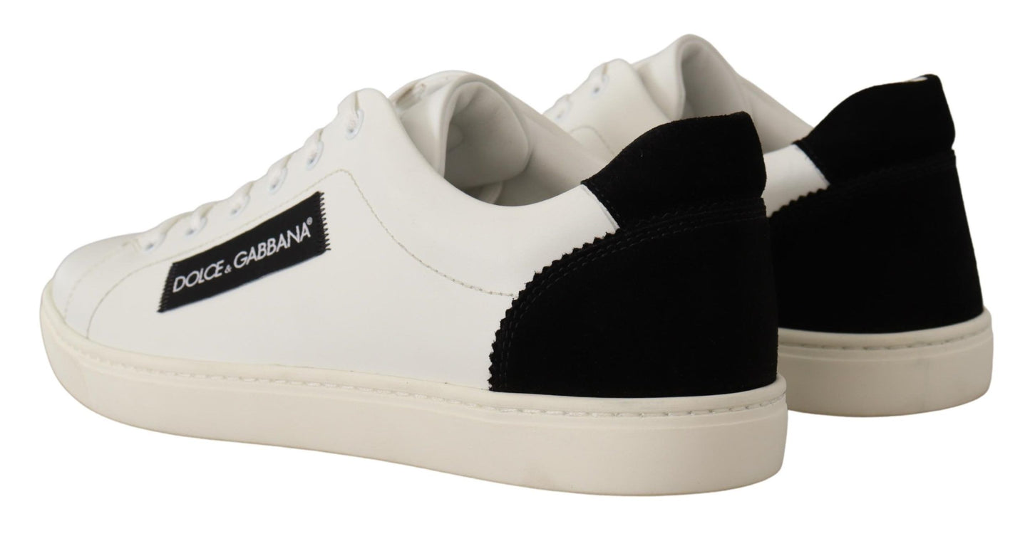 Dolce & Gabbana Elegant Monochrome Leather Sneakers