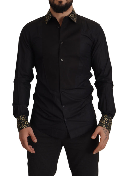 Dolce & Gabbana Elegant Slim Fit Black Cotton Shirt