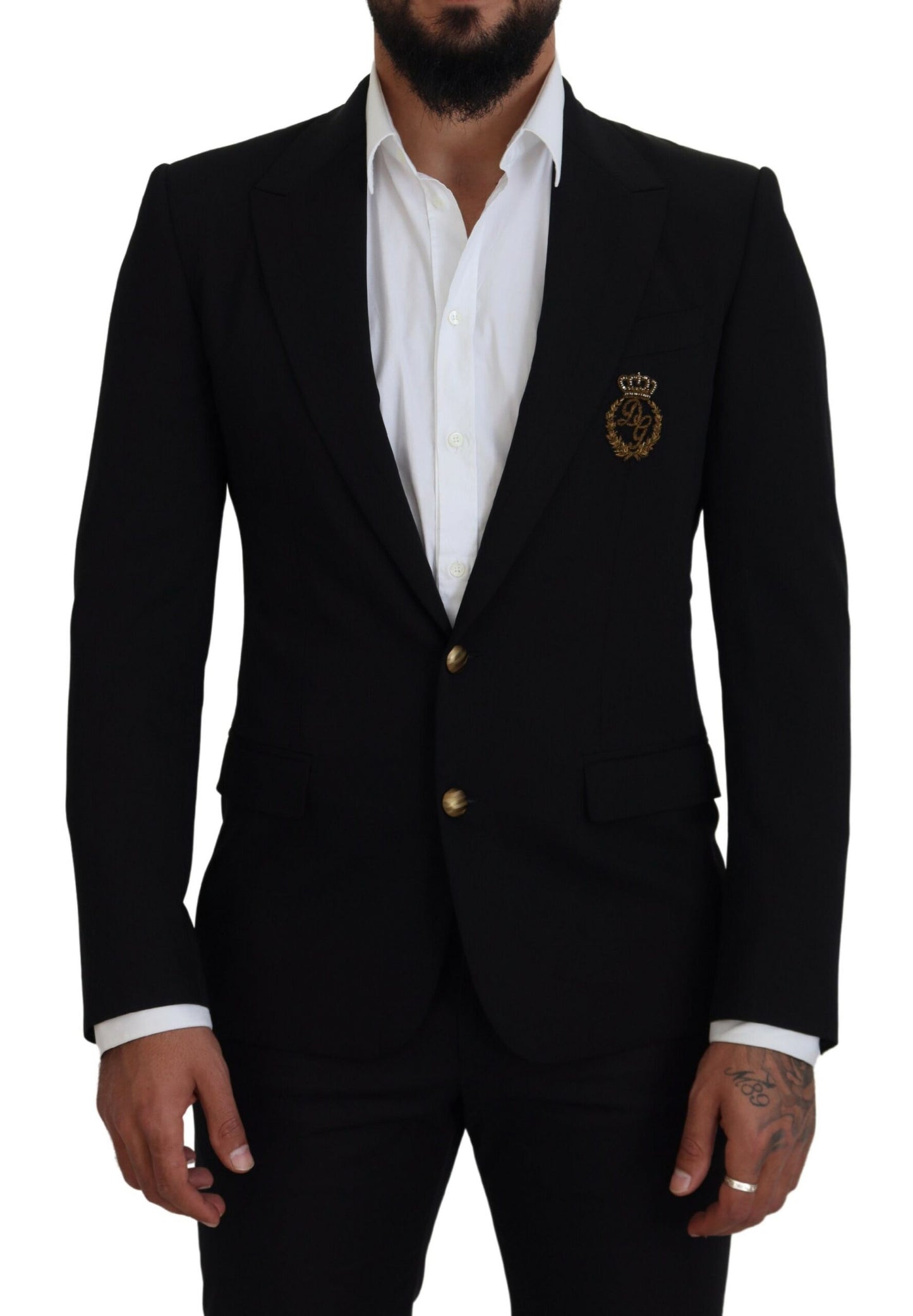 Dolce & Gabbana Elegant Black Wool Formal Blazer