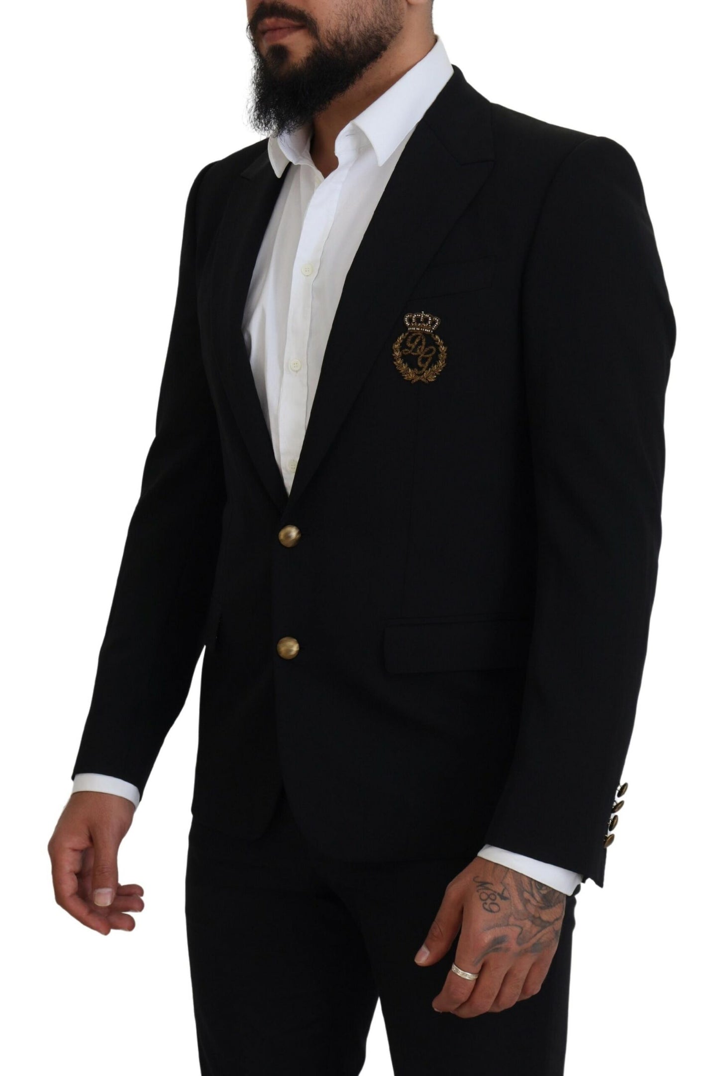 Dolce & Gabbana Elegant Black Wool Formal Blazer