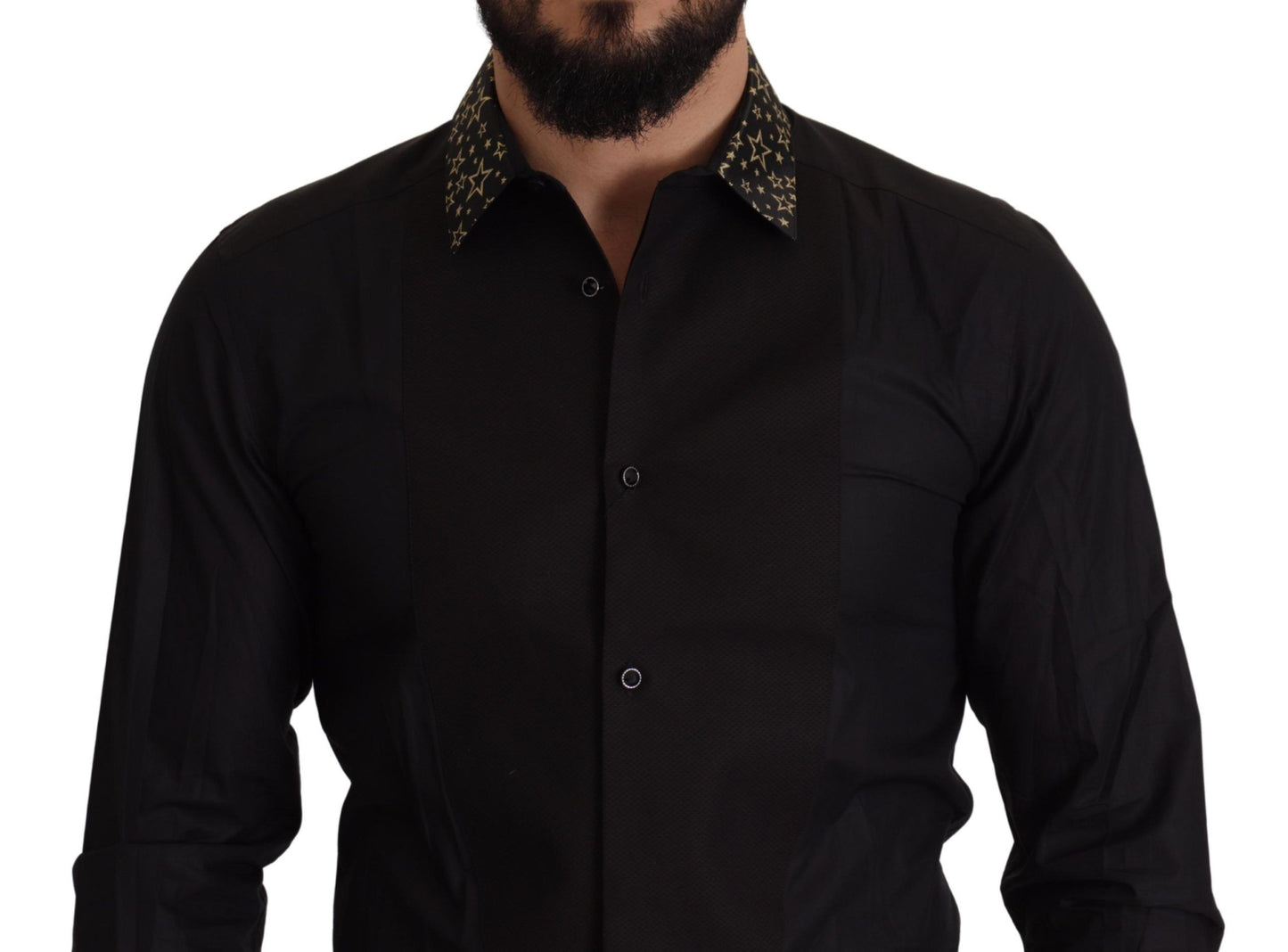 Dolce & Gabbana Elegant Slim Fit Black Cotton Shirt