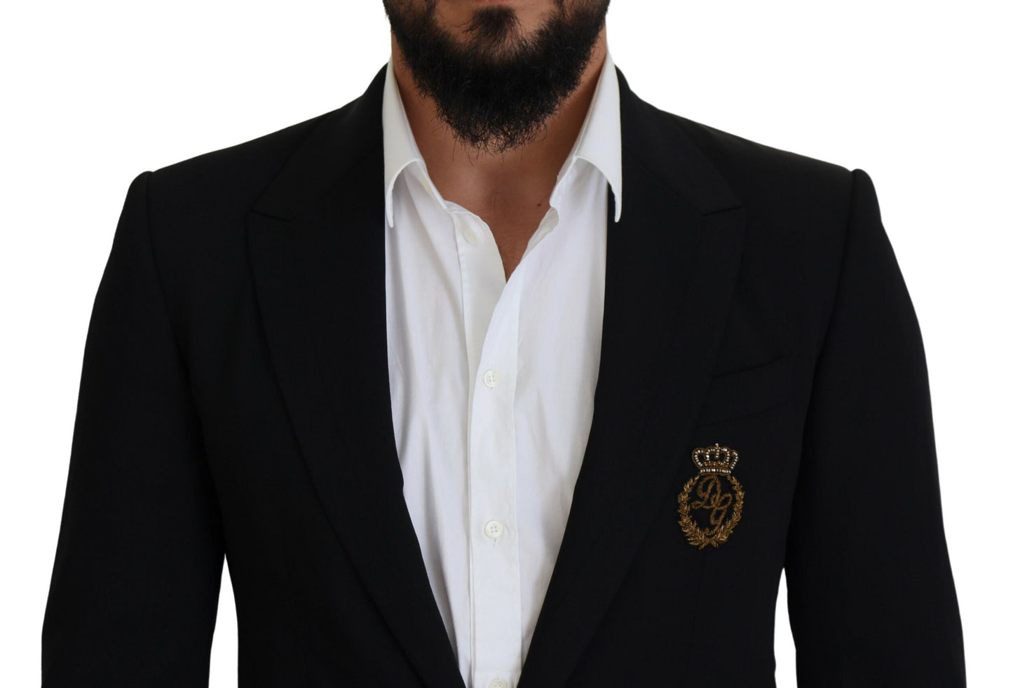 Dolce & Gabbana Elegant Black Wool Formal Blazer