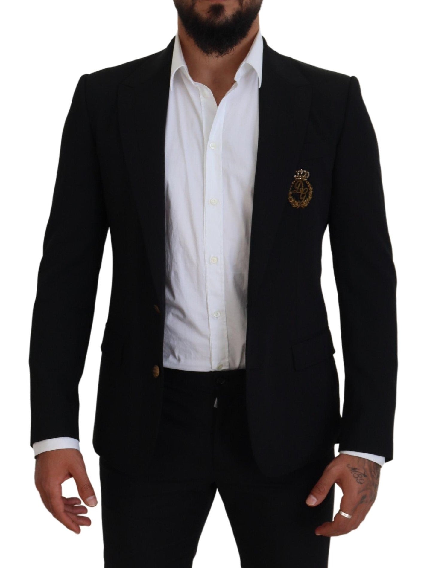 Dolce & Gabbana Elegant Black Wool Formal Blazer