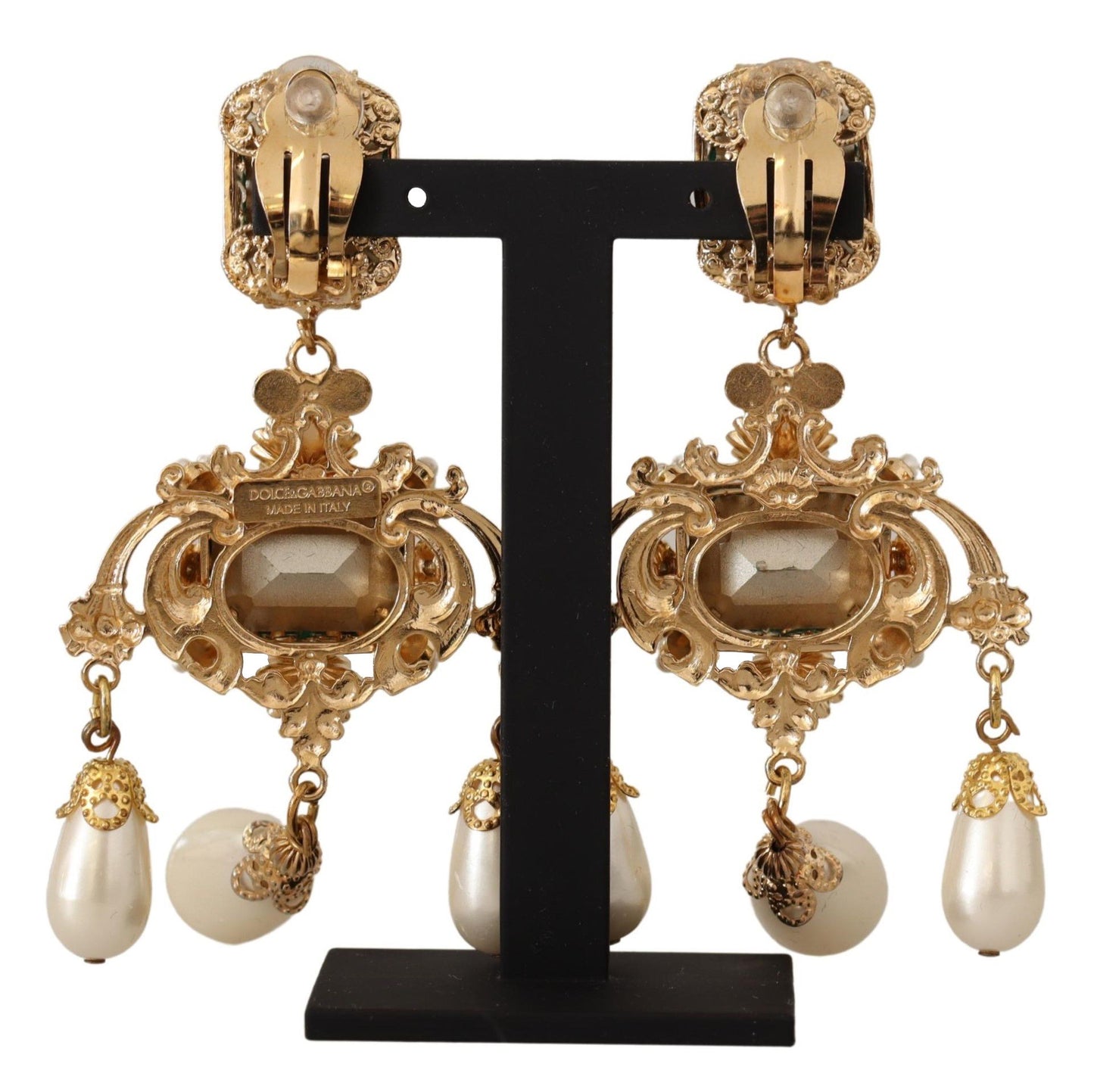 Dolce & Gabbana Baroque-Inspired Gold Clip-on Earrings