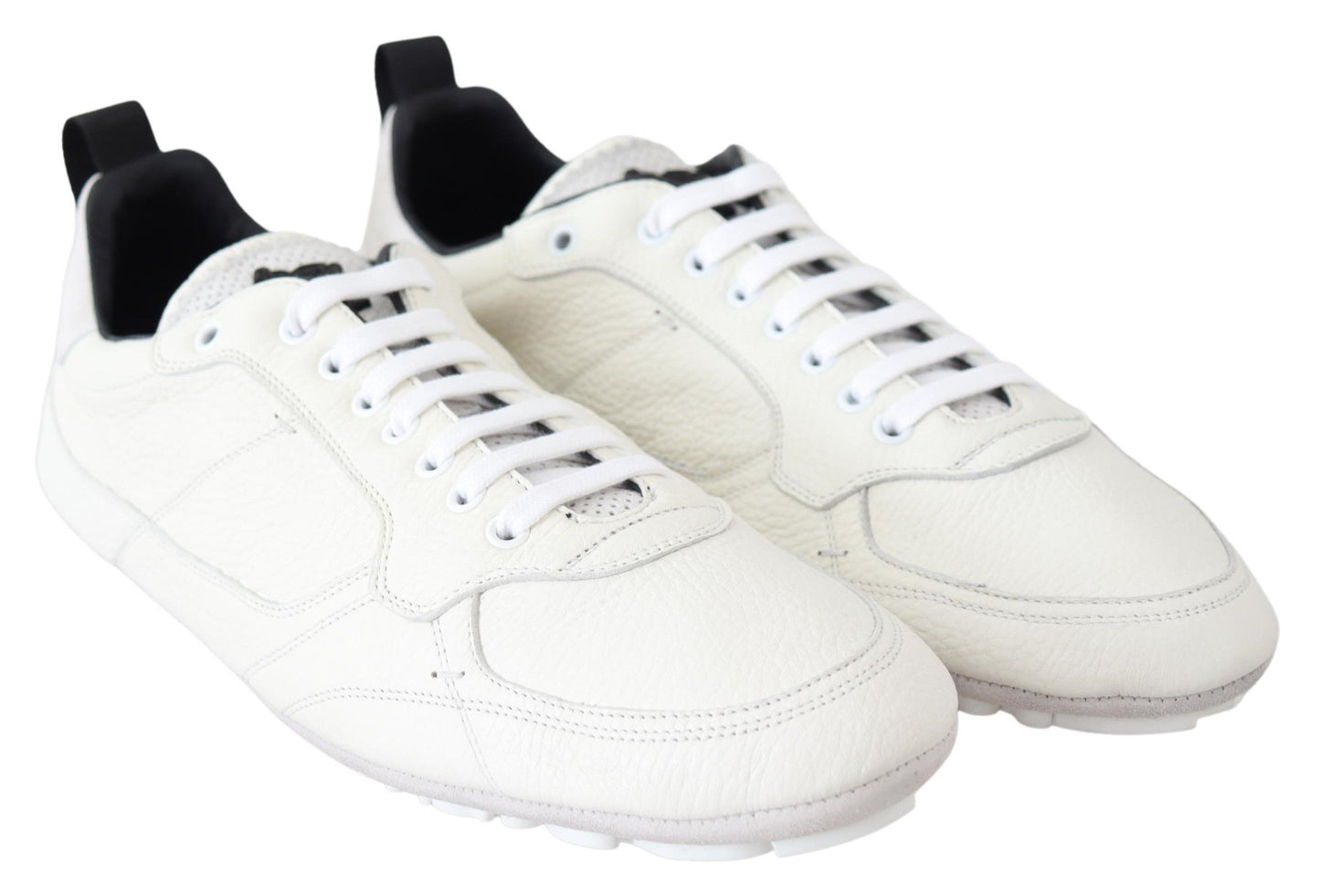 Dolce & Gabbana Elegant White Leather Sneakers for Men