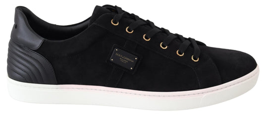 Dolce & Gabbana Chic Black Leather Sneakers for Men