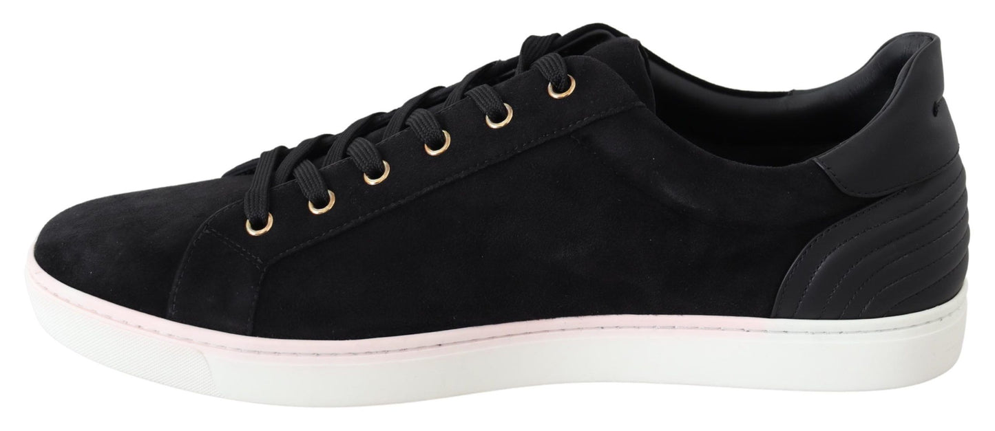 Dolce & Gabbana Chic Black Leather Sneakers for Men