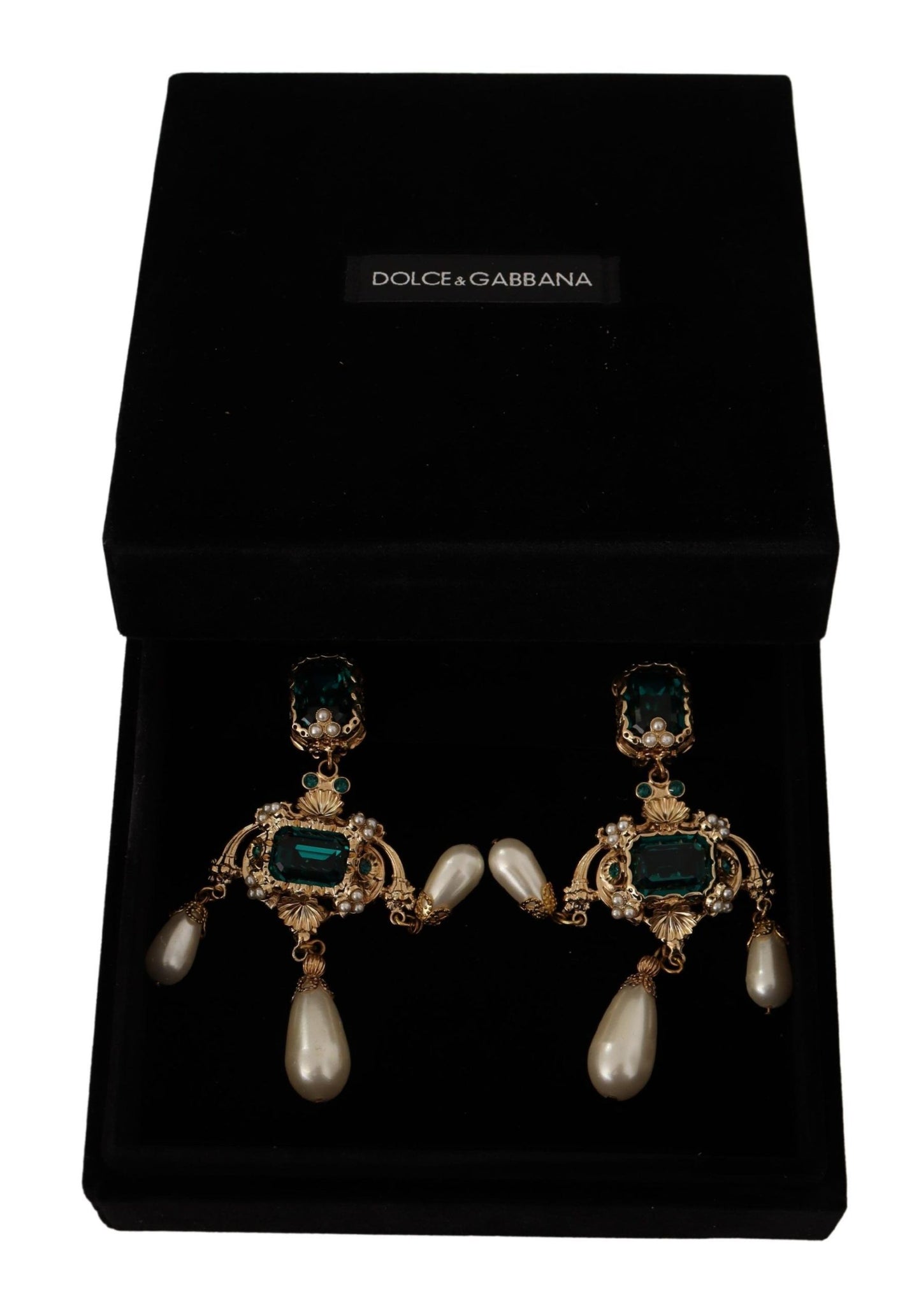 Dolce & Gabbana Baroque-Inspired Gold Clip-on Earrings