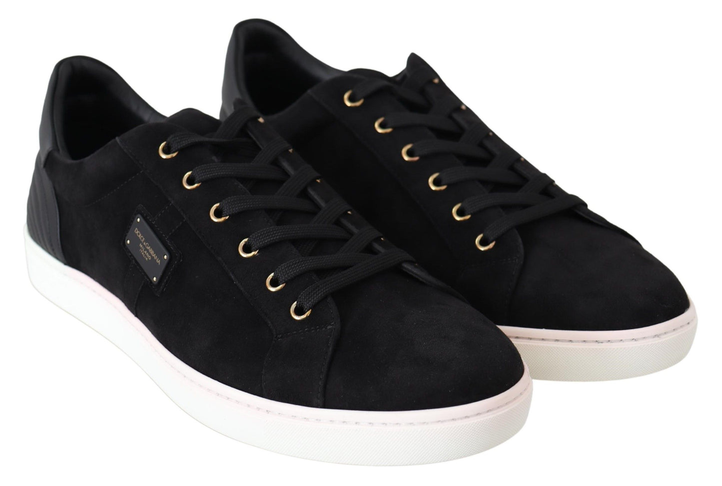 Dolce & Gabbana Chic Black Leather Sneakers for Men