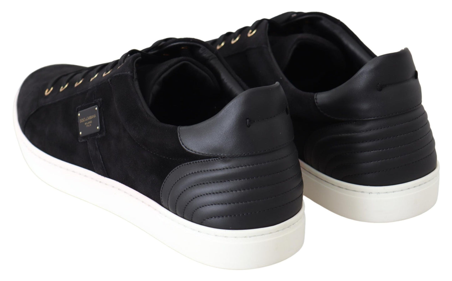 Dolce & Gabbana Chic Black Leather Sneakers for Men