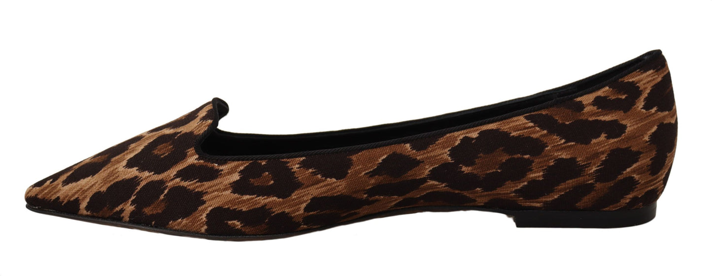 Dolce & Gabbana Elegant Leopard Print Loafers Flats