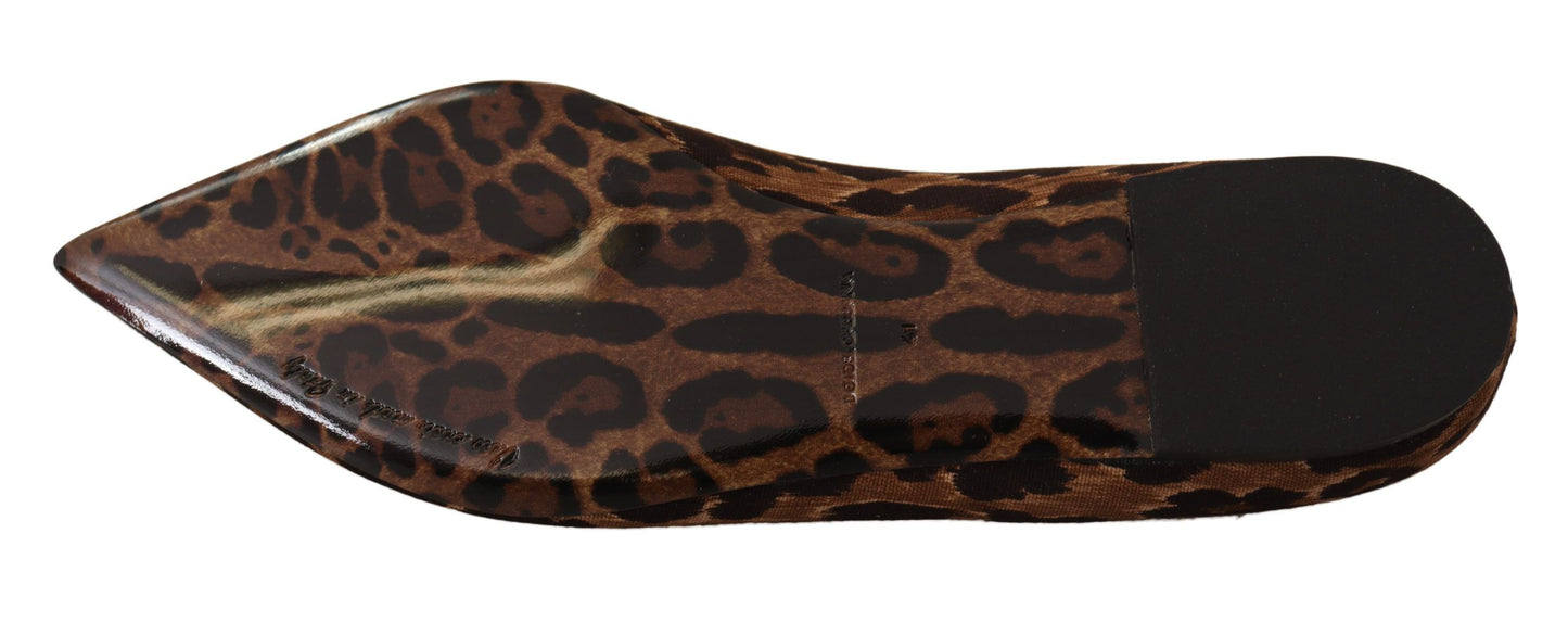 Dolce & Gabbana Elegant Leopard Print Loafers Flats