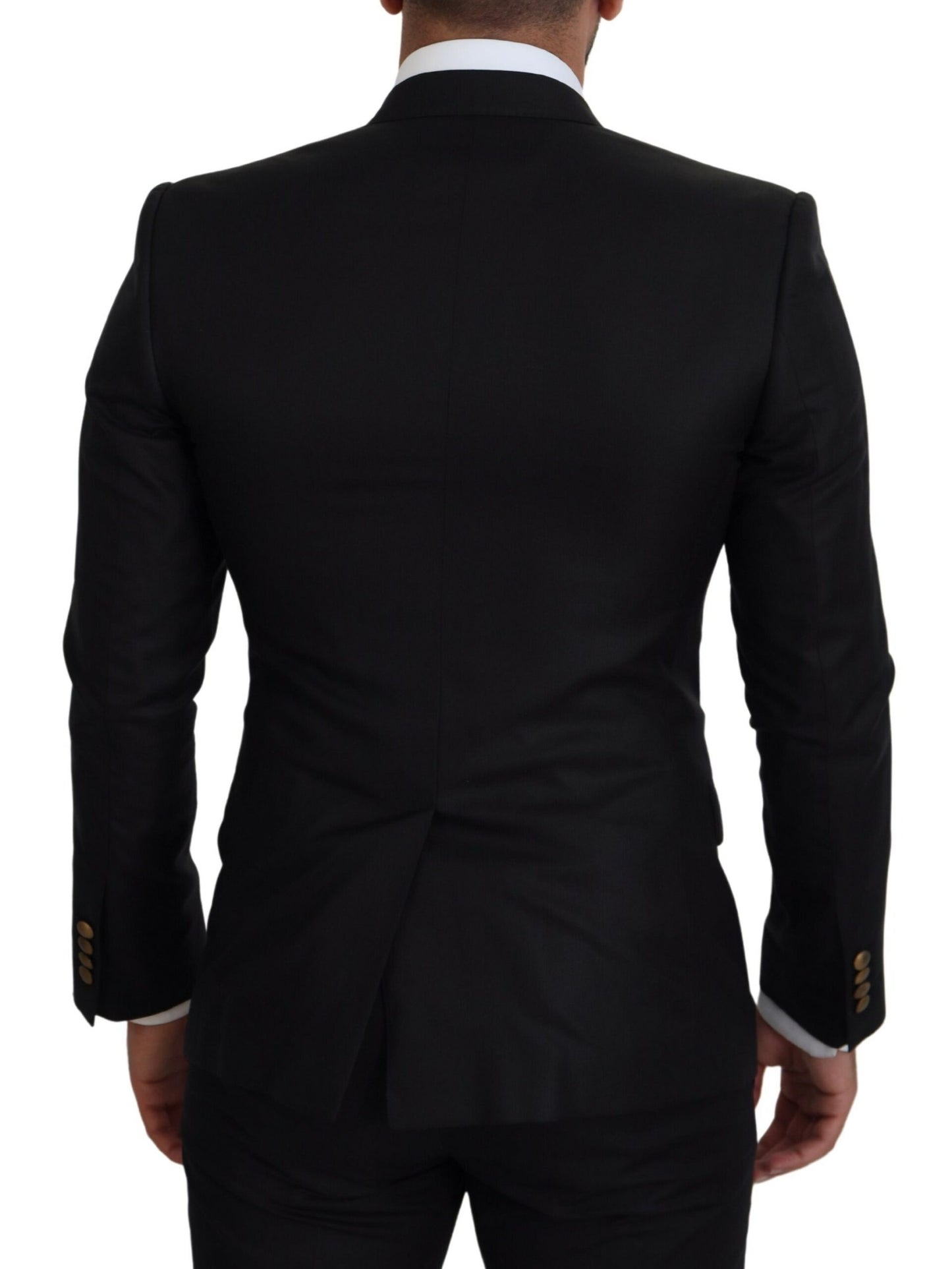 Dolce & Gabbana Elegant Black Silk Blend Martini Blazer