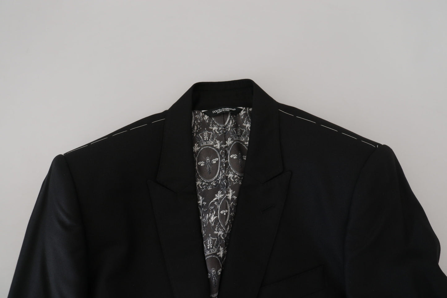 Dolce & Gabbana Elegant Black Silk Blend Martini Blazer