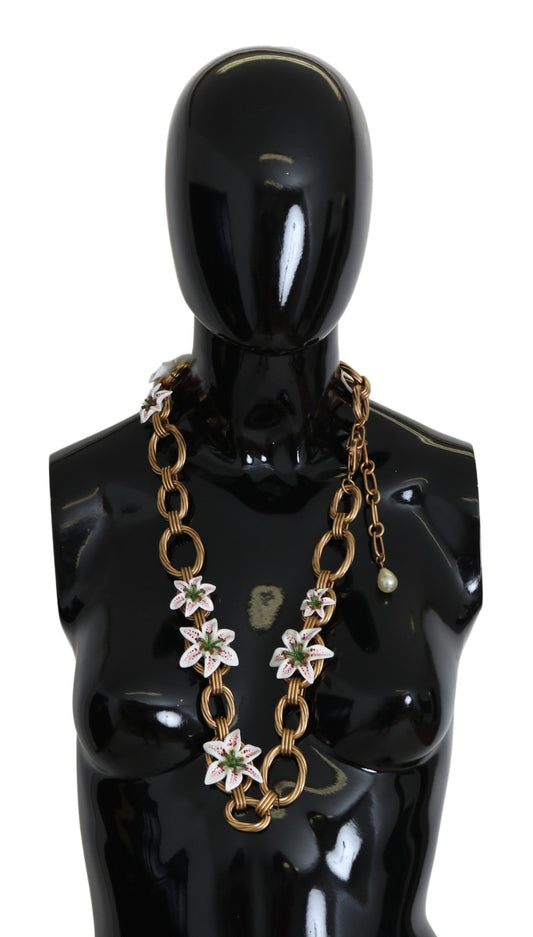 Dolce & Gabbana Exquisite Gold Sicily Statement Necklace