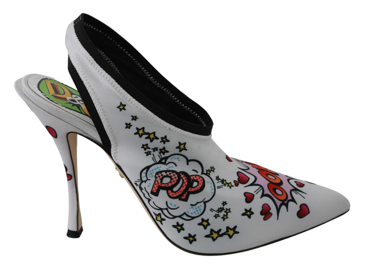 Dolce & Gabbana White WOW Neoprene Stretch Pumps Shoes