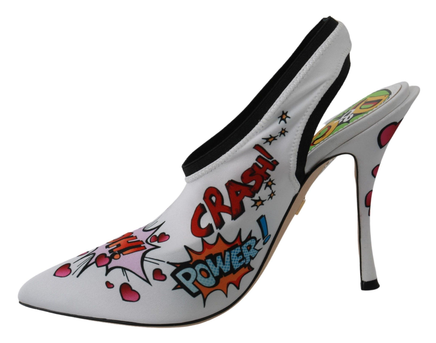 Dolce & Gabbana White WOW Neoprene Stretch Pumps Shoes