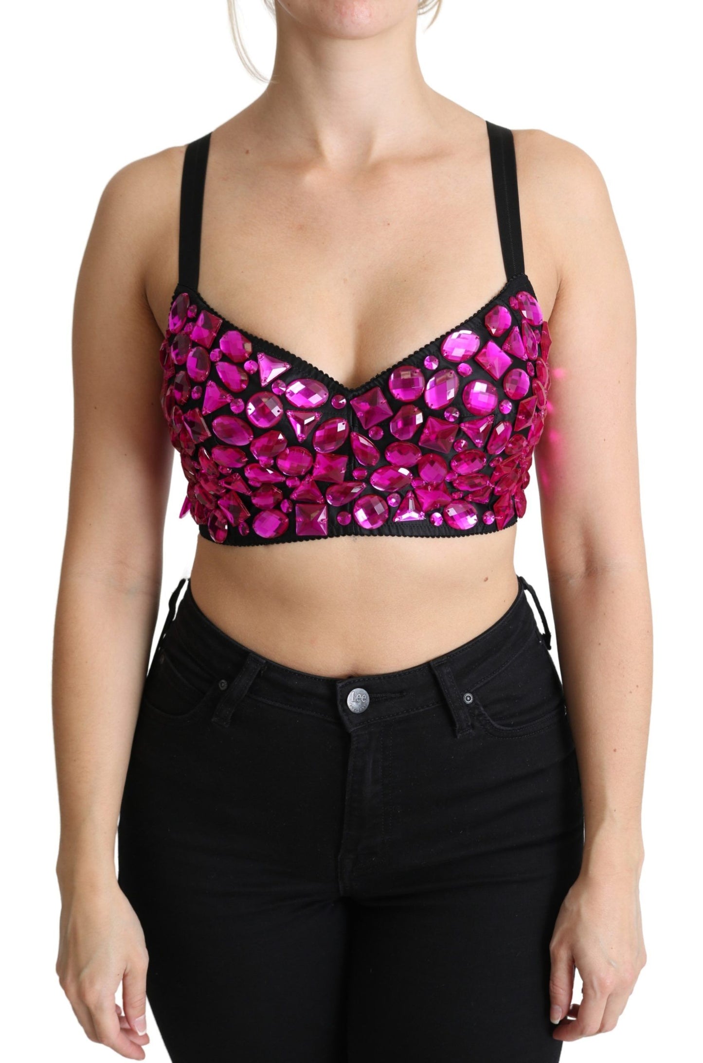 Dolce & Gabbana Crystal-Embellished Crop Top