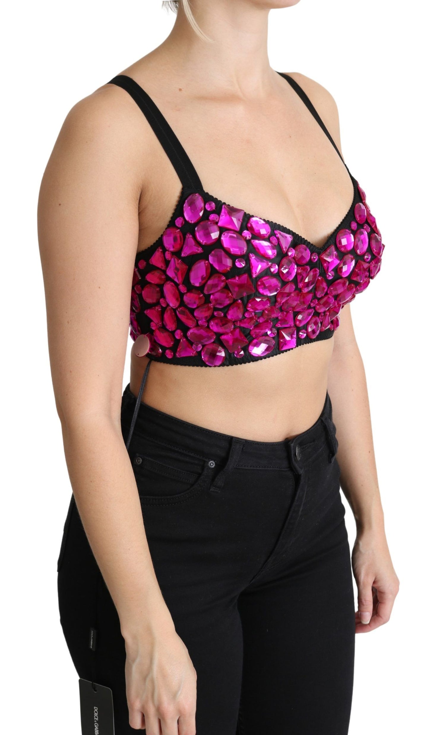 Dolce & Gabbana Crystal-Embellished Crop Top